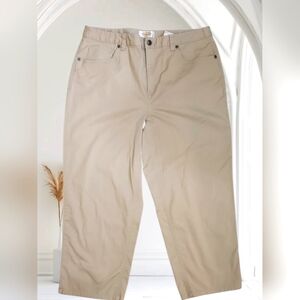 Talbots Stretch Khaki Pants Size 12 Straight Leg – Like New/w Tiny Flaw Ins. 23"